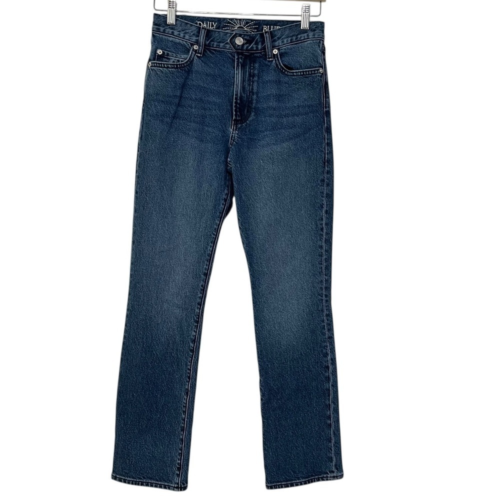 Daily Blue Denim Manya Classic Straight Leg Jeans Medium Blue 26 Contemporary